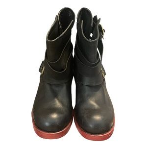Jeffrey Campbell Black Argus Moto Boot